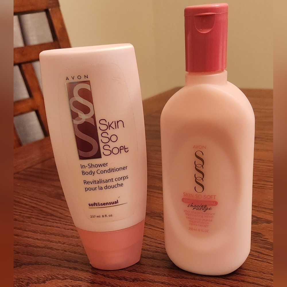 Avon Skin So Soft In Shower Body Conditioner & After Shaving Moisturizer.